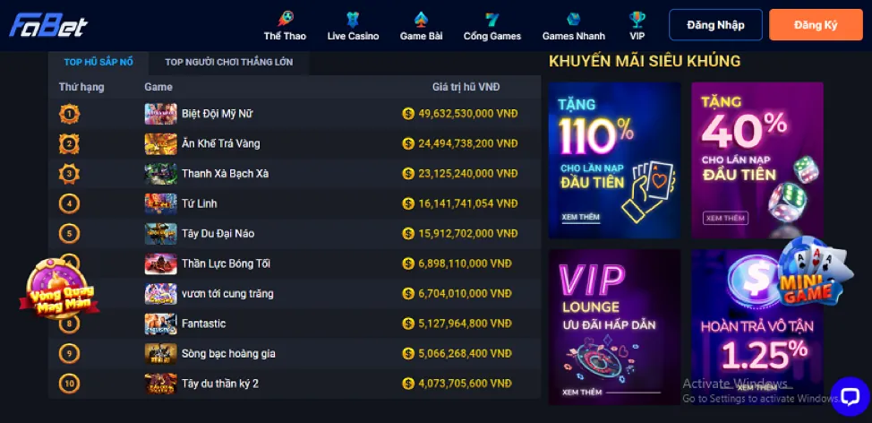 Sảnh casino trực tuyến VM88 với các trò chơi bài hấp dẫn